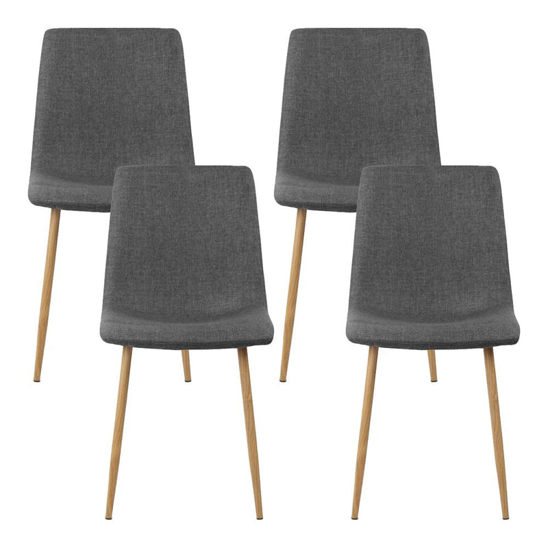 Set of 4 Collins Dining Chairs - Dark Grey - Furniture > Dining - Rivercity House And Home Co.