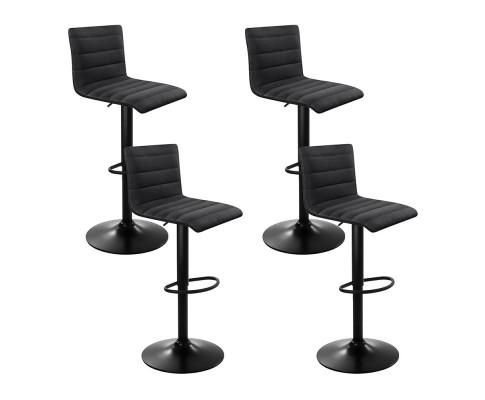 Set of 4 Modern Style Bar Stools - Black - Rivercity House & Home Co. (ABN 18 642 972 209) - Affordable Modern Furniture Australia