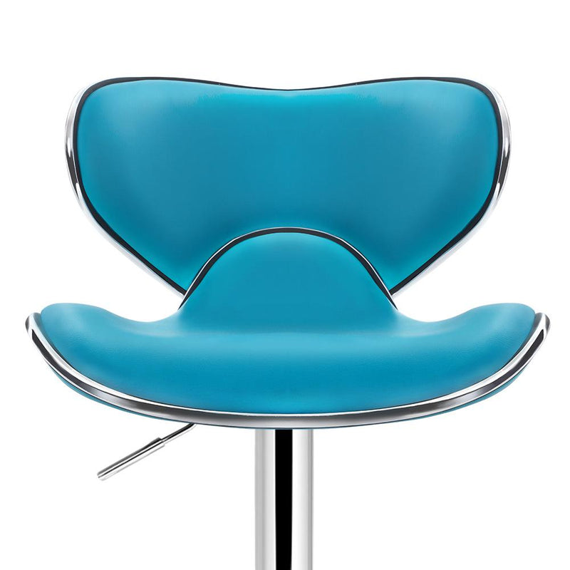 Set of 4 PU Leather Bar Stools - Teal Blue - Furniture - Rivercity House & Home Co. (ABN 18 642 972 209) - Affordable Modern Furniture Australia