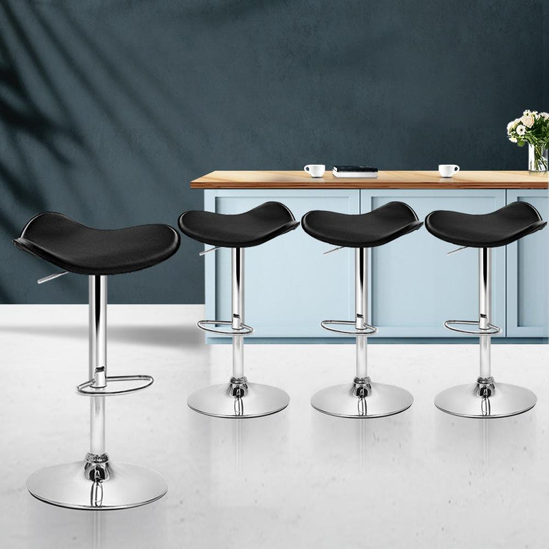 Set of 4 Swivel Bar Stools - Black - Furniture - Rivercity House & Home Co. (ABN 18 642 972 209) - Affordable Modern Furniture Australia