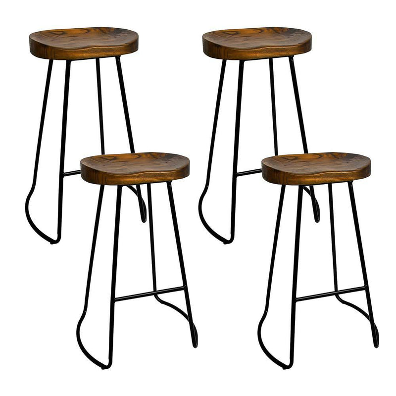 Set of 4 Vintage Tractor Seat Bar Stools 75cm - Rivercity House & Home Co. (ABN 18 642 972 209) - Affordable Modern Furniture Australia