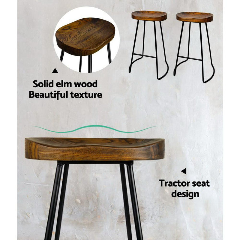 Set of 4 Vintage Tractor Seat Bar Stools 75cm - Rivercity House & Home Co. (ABN 18 642 972 209) - Affordable Modern Furniture Australia