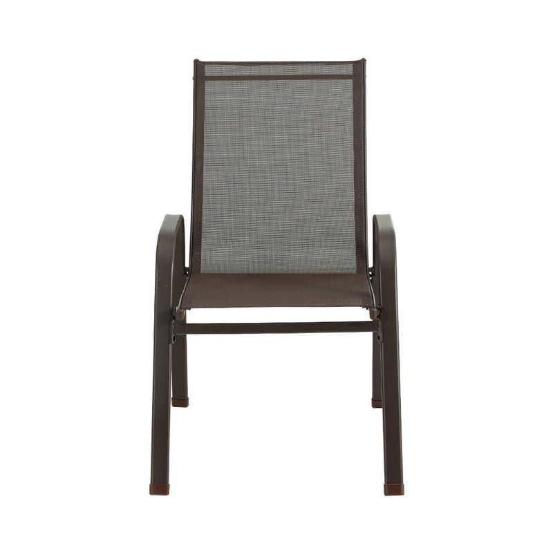 Set of 6 Outdoor Stackable Chairs Brown - Furniture > Outdoor - Rivercity House & Home Co. (ABN 18 642 972 209) - Affordable Modern Furniture Australia