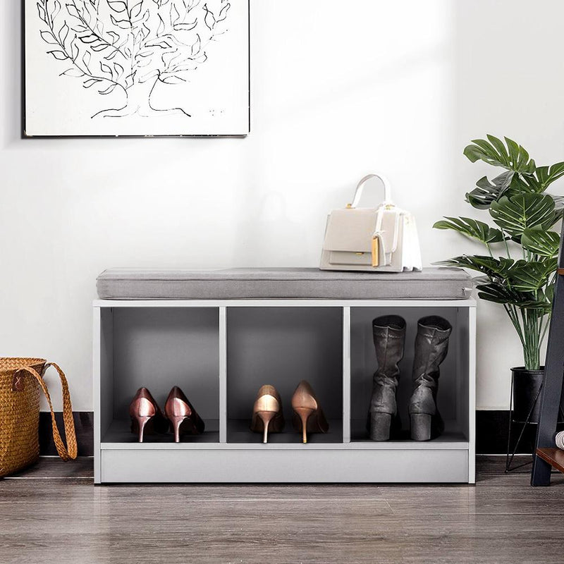 Shoe Cabinet Bench Seat Organiser White - Rivercity House & Home Co. (ABN 18 642 972 209) - Affordable Modern Furniture Australia