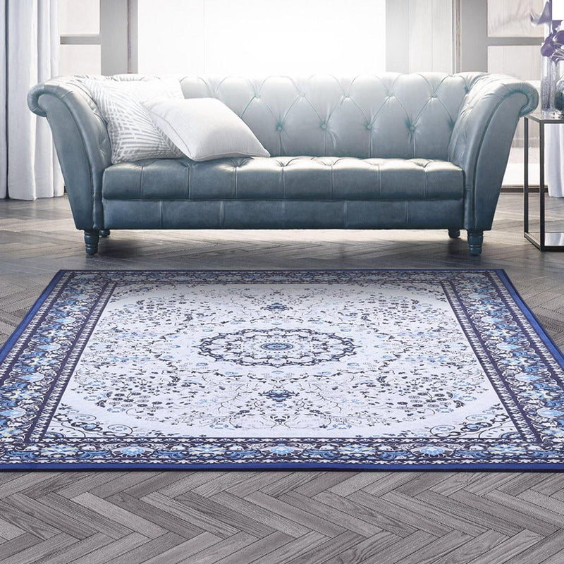 Short Pile Floor Rug 160x230cm Gaspar Blue - Home & Garden - Rivercity House & Home Co. (ABN 18 642 972 209) - Affordable Modern Furniture Australia
