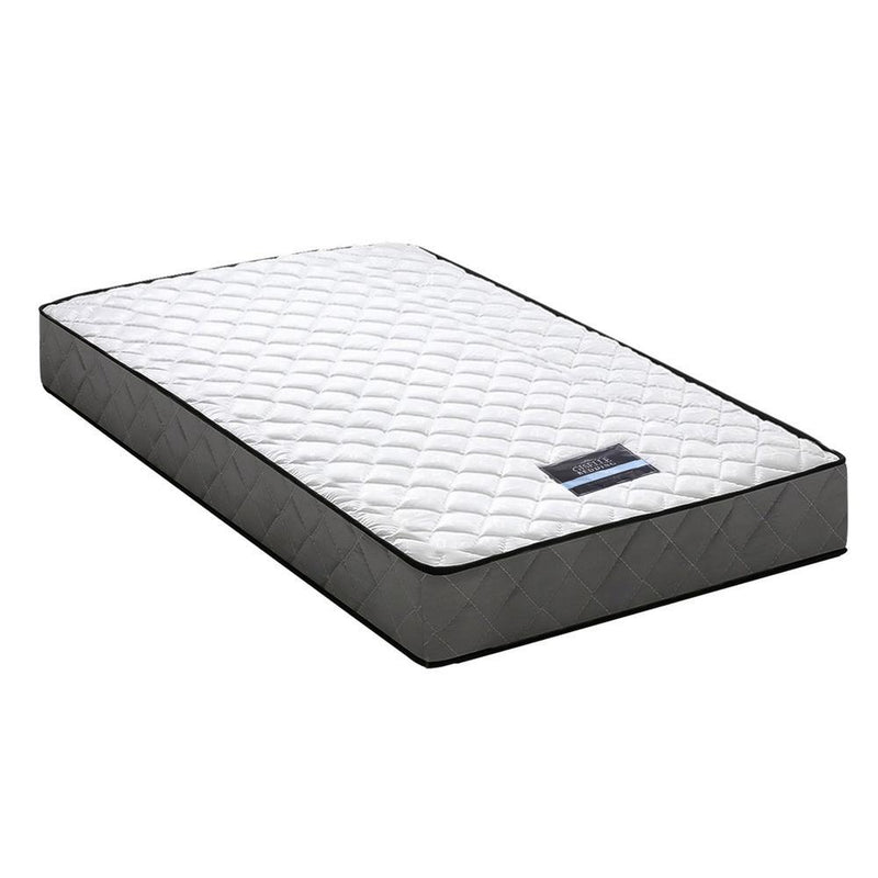 Single Package | Amor Bed Gold & Alzbeta Bonnell Spring Mattress (Medium Firm) - Furniture > Bedroom - Rivercity House & Home Co. (ABN 18 642 972 209) - Affordable Modern Furniture Australia