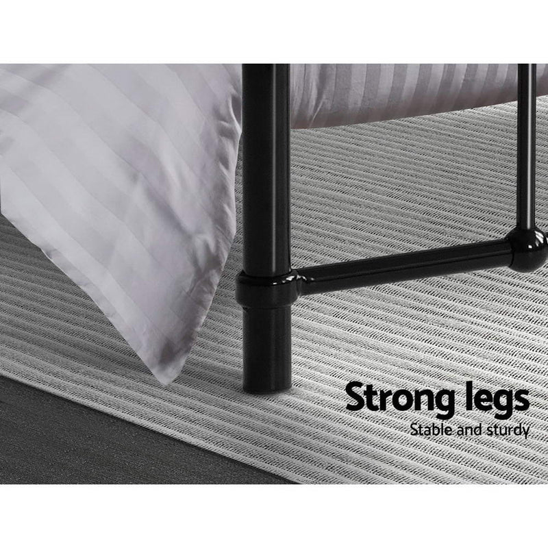 Single Package | Leo Metal Bed Frame Black & Bonita Pillow Top Mattress (Medium Firm) - Rivercity House & Home Co. (ABN 18 642 972 209)