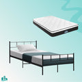Single Package | Wategos Metal Bed & Bonita Pillow Top Mattress (Medium Firm)
