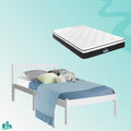 Single Package | Whitehaven Wooden Bed & Bonita Pillow Top Mattress (Medium Firm)