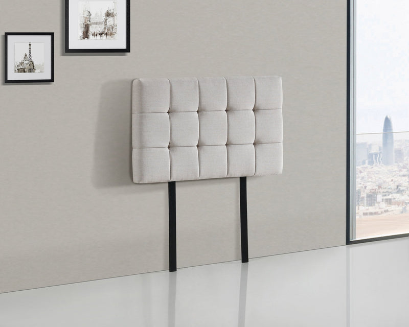 Single Size | Deluxe Fabric Headboard Bedhead (Beige) - Rivercity House & Home Co. (ABN 18 642 972 209) - Affordable Modern Furniture Australia