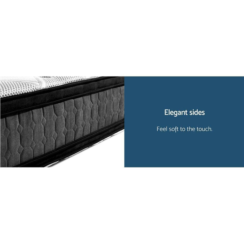 Single Size | Luna Euro Top Cool Gel Pocket Spring Mattress (Medium Firm) - Rivercity House & Home Co. (ABN 18 642 972 209) - Affordable Modern Furniture Australia