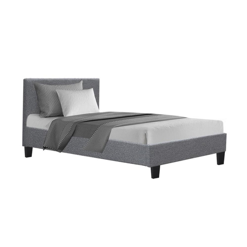 Single Size | Neo Fabric Bed Frame (Grey) - Furniture - Rivercity House And Home Co.