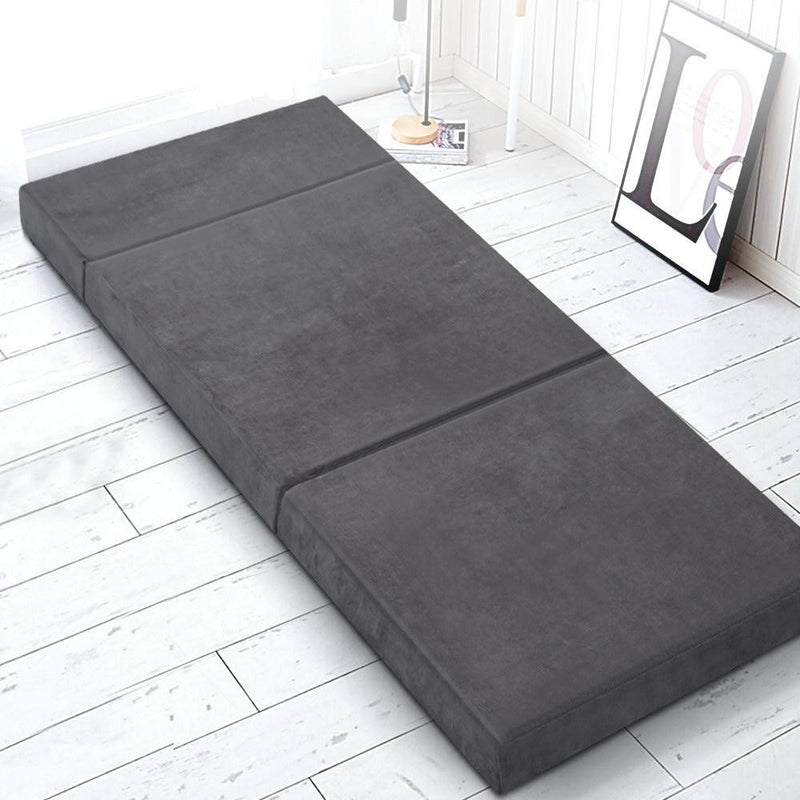 Single Size | Portable Folding Foam Mattress (Grey) - Rivercity House & Home Co. (ABN 18 642 972 209) - Affordable Modern Furniture Australia