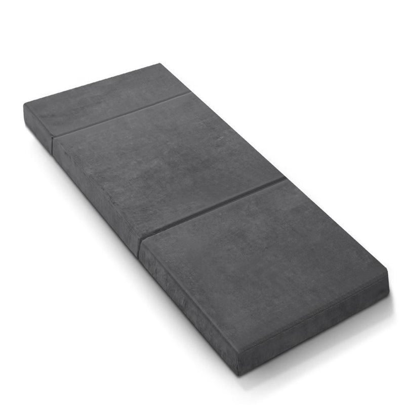 Single Size | Portable Folding Foam Mattress (Grey) - Rivercity House & Home Co. (ABN 18 642 972 209) - Affordable Modern Furniture Australia