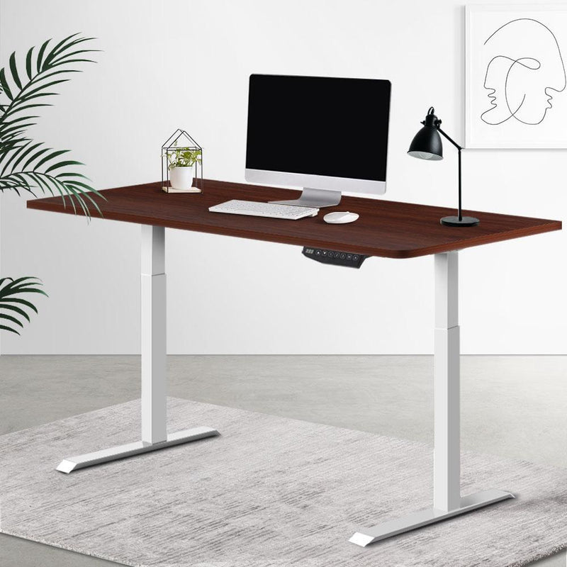 Sit Stand Desk Standing Desks Motorised Electric Computer Laptop Table Office Dual Motor 120cm - Furniture > Office - Rivercity House And Home Co.
