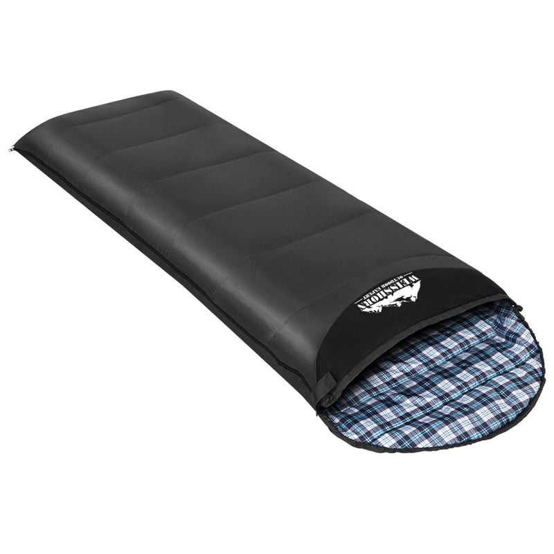 Sleeping Bag Single Camping Hiking Winter Thermal Grey - Outdoor > Camping - Rivercity House & Home Co. (ABN 18 642 972 209) - Affordable Modern Furniture Australia