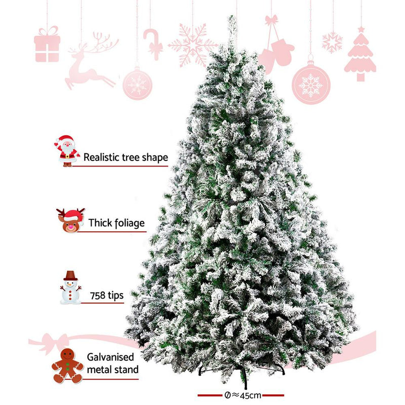 Snowy Christmas Tree 1.8M 6FT - Rivercity House & Home Co. (ABN 18 642 972 209) - Affordable Modern Furniture Australia