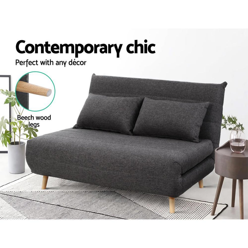 Sofa Bed Lounge Adjustable Seater Futon Couch - Furniture > Sofas - Rivercity House & Home Co. (ABN 18 642 972 209) - Affordable Modern Furniture Australia