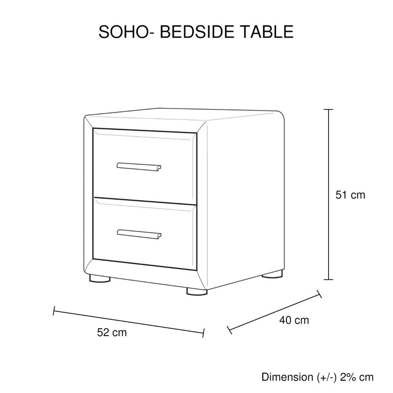 Soho Bedside Table - Home & Garden > Storage - Rivercity House And Home Co.
