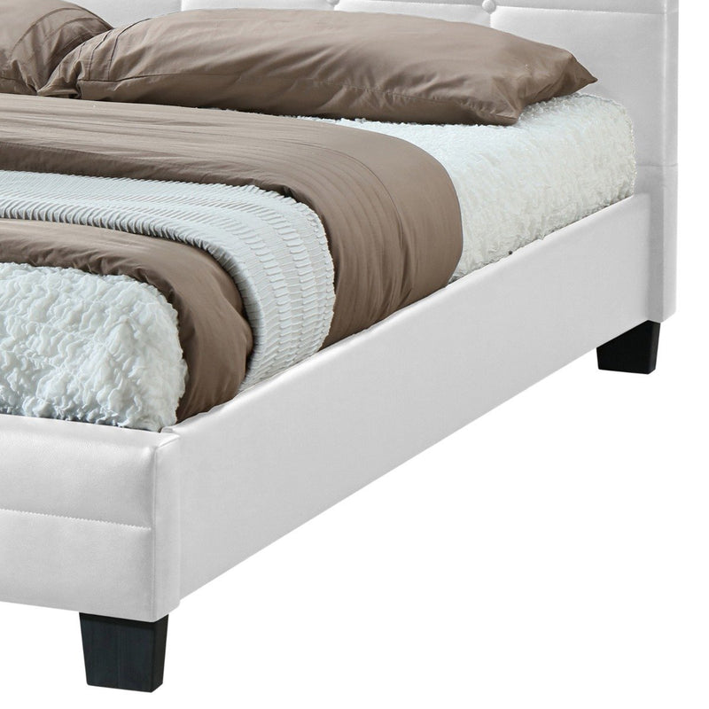 Soho PU Leather Double Bed Frame White - Furniture > Bedroom - Rivercity House And Home Co.