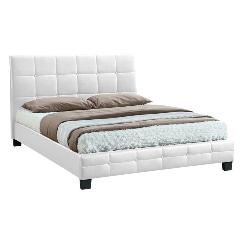 Soho PU Leather Double Bed Frame White - Furniture > Bedroom - Rivercity House And Home Co.