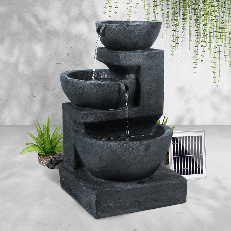 Solar Fountain with LED Lights - Rivercity House & Home Co. (ABN 18 642 972 209) - Affordable Modern Furniture Australia