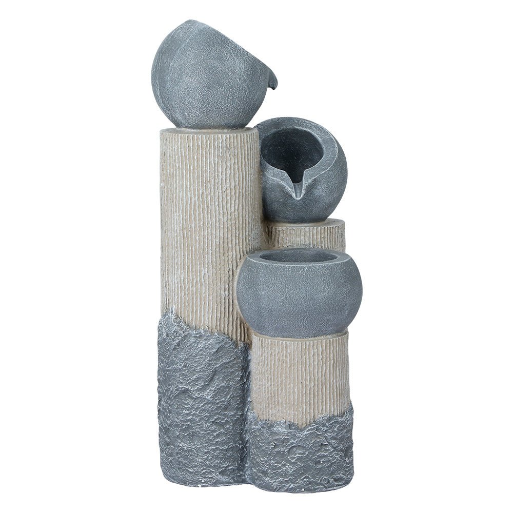 Solar Water Fountain Features Outdoor 3 Tiered LED Lights Bird Bath - Home & Garden > Fountains - Rivercity House & Home Co. (ABN 18 642 972 209) - Affordable Modern Furniture Australia