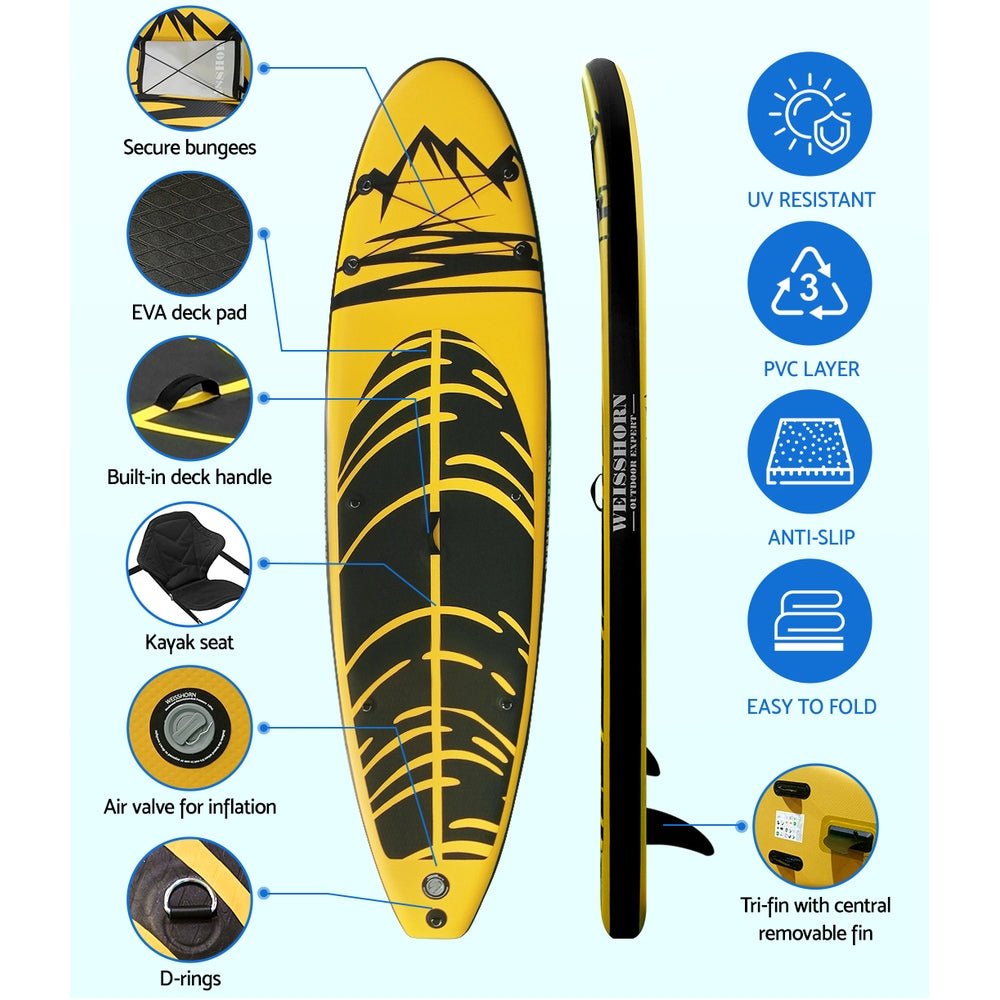 Stand Up Paddle Board Inflatable Kayak SUP Surfboard Paddleboard 10FT - Outdoor > Boating - Rivercity House & Home Co. (ABN 18 642 972 209) - Affordable Modern Furniture Australia