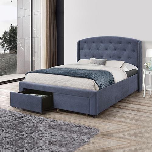 Stella King Bed Frame Navy Blue - Furniture > Bedroom - Rivercity House & Home Co. (ABN 18 642 972 209) - Affordable Modern Furniture Australia