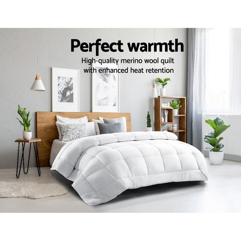 Super King Size Merino Wool Duvet Quilt - Home & Garden > Bedding - Rivercity House & Home Co. (ABN 18 642 972 209) - Affordable Modern Furniture Australia