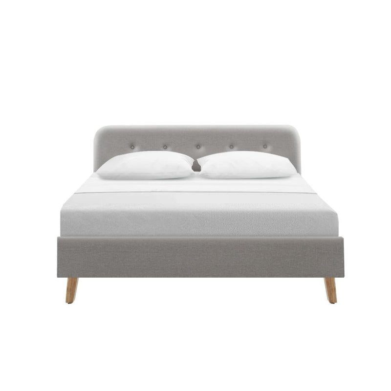 Tarcoola Double Bed Frame Beige - Furniture > Bedroom - Rivercity House & Home Co. (ABN 18 642 972 209) - Affordable Modern Furniture Australia