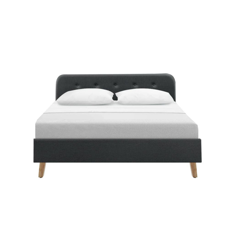 Tarcoola Double Bed Frame Charcoal - Furniture > Bedroom - Rivercity House & Home Co. (ABN 18 642 972 209) - Affordable Modern Furniture Australia