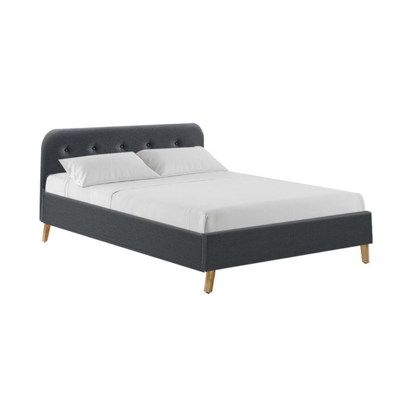 Tarcoola Double Bed Frame Charcoal - Furniture > Bedroom - Rivercity House & Home Co. (ABN 18 642 972 209) - Affordable Modern Furniture Australia