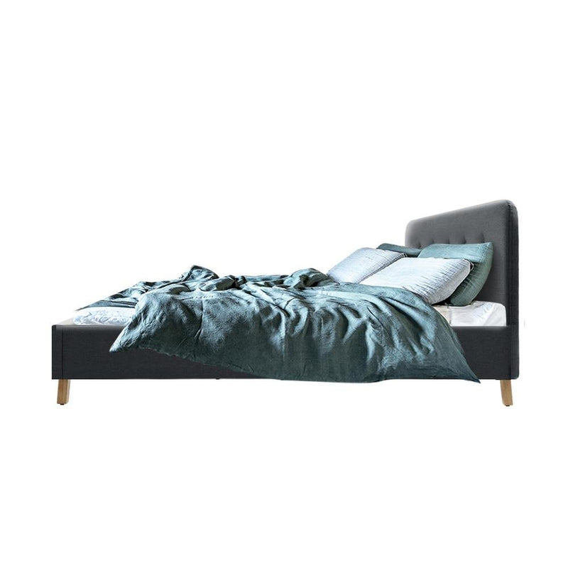 Tarcoola Double Bed Frame Charcoal - Furniture > Bedroom - Rivercity House & Home Co. (ABN 18 642 972 209) - Affordable Modern Furniture Australia