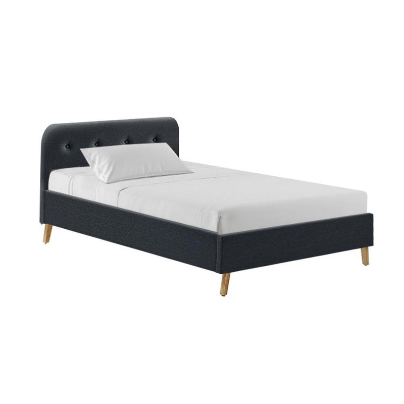Tarcoola King Single Bed Frame Charcoal - Furniture > Bedroom - Rivercity House & Home Co. (ABN 18 642 972 209) - Affordable Modern Furniture Australia