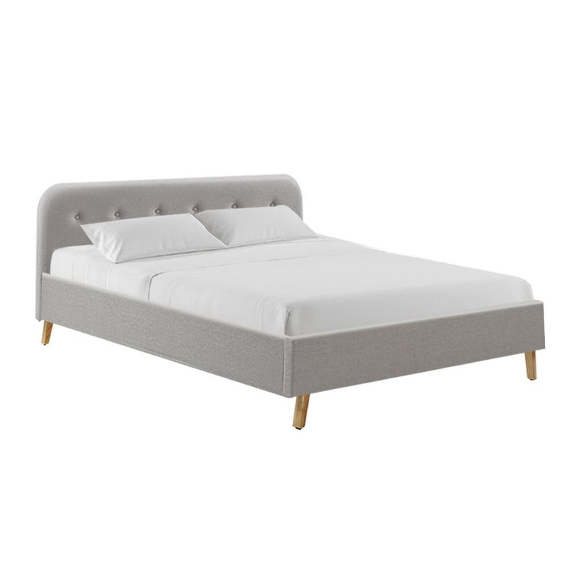 Tarcoola Queen Bed Frame Beige - Furniture > Bedroom - Rivercity House & Home Co. (ABN 18 642 972 209) - Affordable Modern Furniture Australia