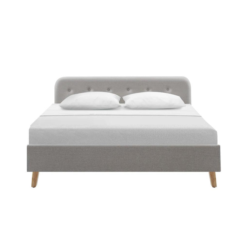 Tarcoola Queen Bed Frame Beige - Furniture > Bedroom - Rivercity House & Home Co. (ABN 18 642 972 209) - Affordable Modern Furniture Australia