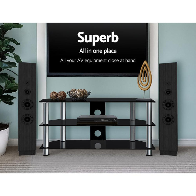 Tempered Glass TV Entertainment Unit - Rivercity House & Home Co. (ABN 18 642 972 209) - Affordable Modern Furniture Australia