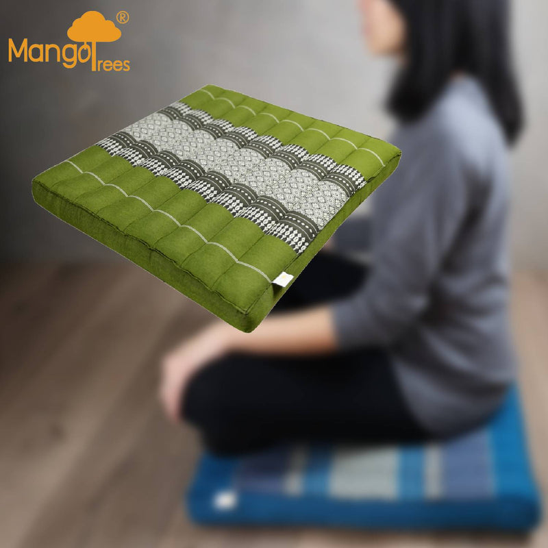 Thai Kapok Meditation Cushion Yoga Seat Green - Home & Garden > Decor - Rivercity House & Home Co. (ABN 18 642 972 209) - Affordable Modern Furniture Australia