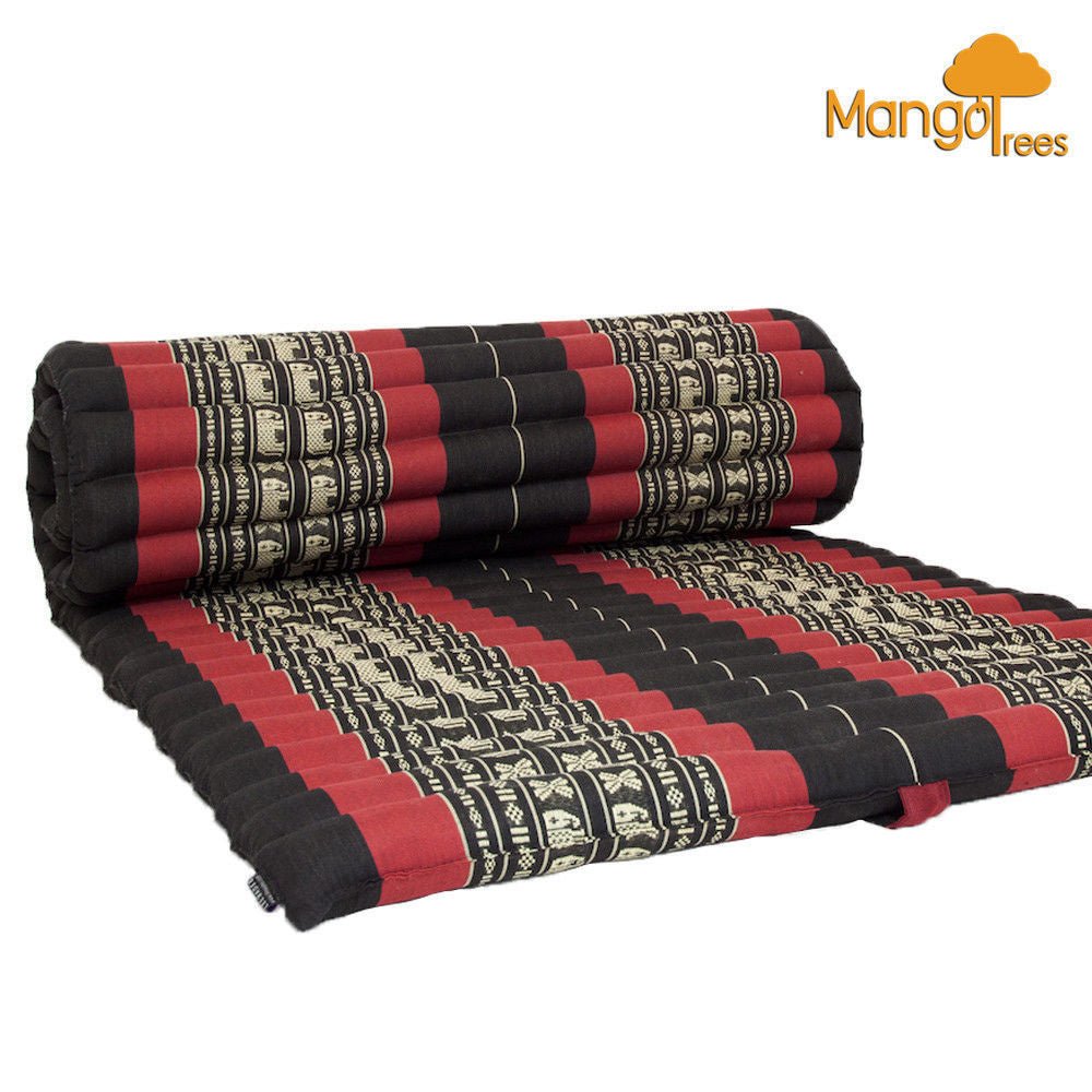 Thai Kapok Roll Up Meditation Mat Red Elephant - Home & Garden > Decor - Rivercity House & Home Co. (ABN 18 642 972 209) - Affordable Modern Furniture Australia