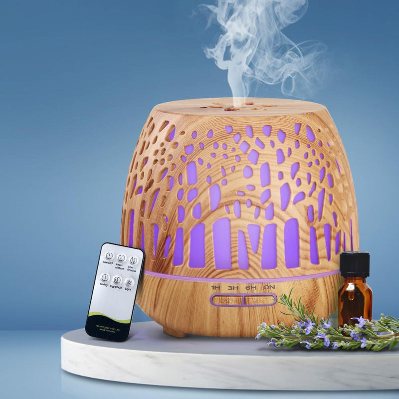 Aroma Diffuser Aromatherapy Humidifier Remote Control 400ml - Rivercity House & Home Co. (ABN 18 642 972 209) - Affordable Modern Furniture Australia
