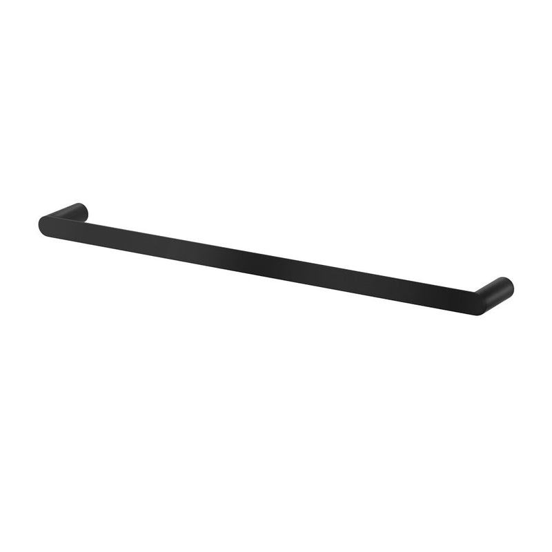 Towel Rail Rack Holder Single 600mm Wall Mounted Stainless Steel Black - Home & Garden > Bathroom Accessories - Rivercity House & Home Co. (ABN 18 642 972 209)