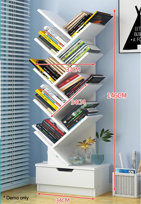 Tree Bookshelf Bookcase Book Organizer 9-Tier Multipurpose Shelf Display Racks - Furniture - Rivercity House & Home Co. (ABN 18 642 972 209) - Affordable Modern Furniture Australia