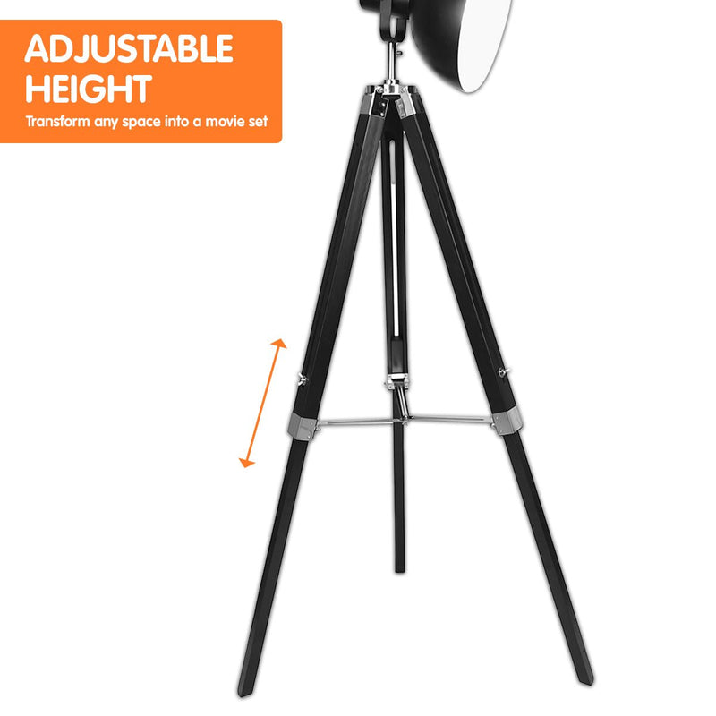 Black floor deals tripod lamp