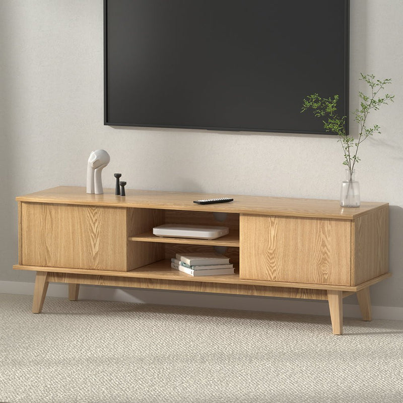 TV Cabinet Entertainment Unit Stand Storage Shelves TV Unit 140CM - Furniture > Living Room - Rivercity House & Home Co. (ABN 18 642 972 209)