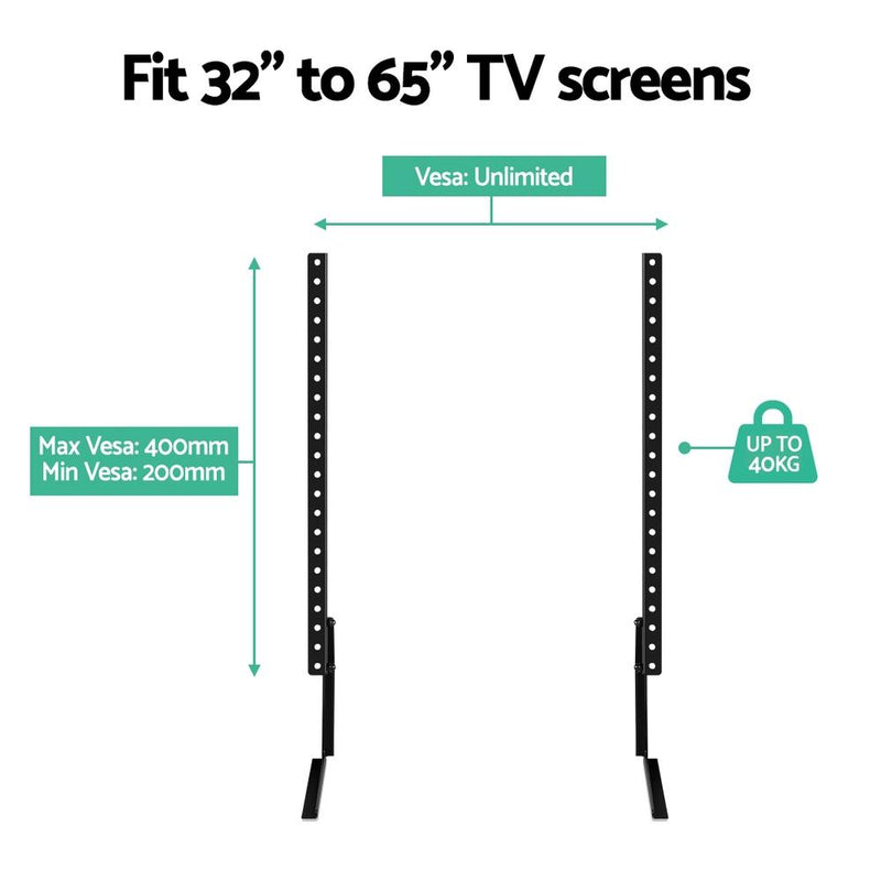 TV Mount Stand Bracket Riser Universal Table Top Desktop 32 to 65 Inch - Rivercity House & Home Co. (ABN 18 642 972 209) - Affordable Modern Furniture Australia