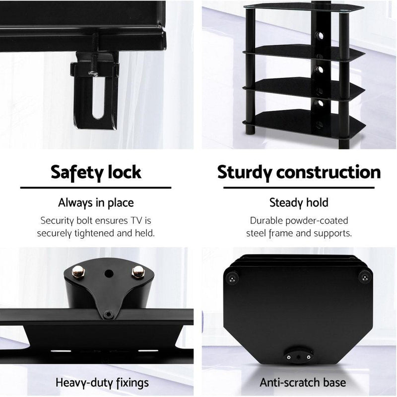 TV Mount Stand Swivel Bracket 3 Tier Floor Shelf 32 to 50 inch Universal - Audio & Video > TV Acessories - Rivercity House & Home Co. (ABN 18 642 972 209) - Affordable Modern Furniture Australia