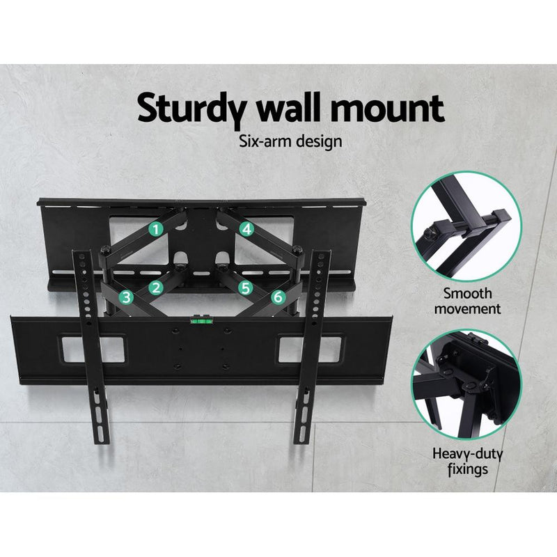 TV Wall Mount Bracket Tilt Swivel Full Motion Flat LED LCD 32 42 50 55 60 65 70 inch - Rivercity House & Home Co. (ABN 18 642 972 209) - Affordable Modern Furniture Australia