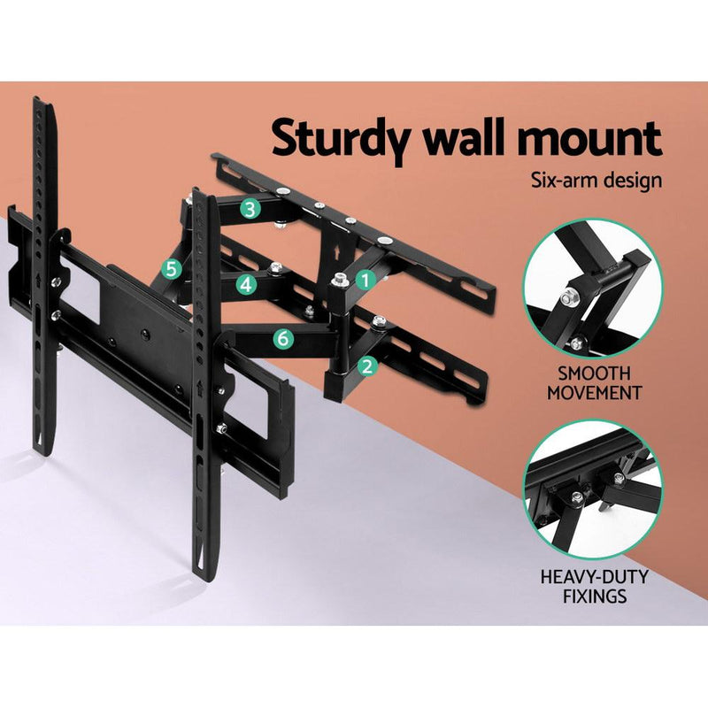 TV Wall Mount Bracket Tilt Swivel Full Motion Flat Slim LED LCD 23 32 42 50 55 inch - Rivercity House & Home Co. (ABN 18 642 972 209) - Affordable Modern Furniture Australia