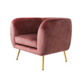 Velvet Lounge Armchair Pink